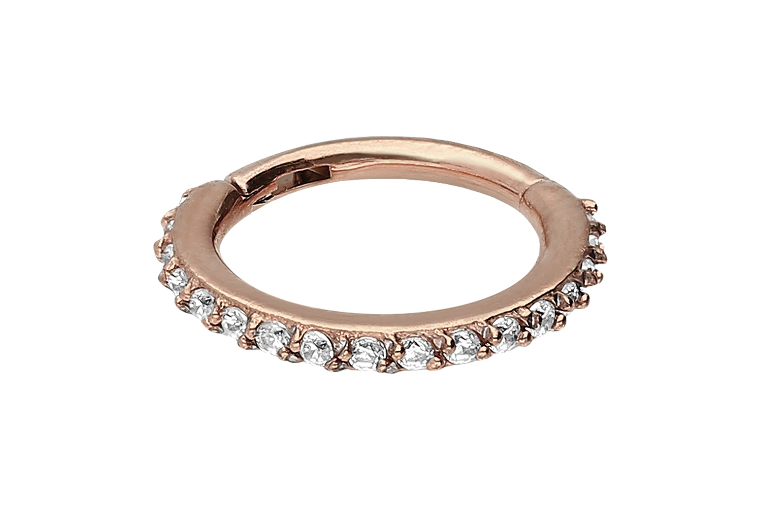 Chirurgenstahl Segmentring Clicker Piercing EINGEFASSTE KRISTALLE ++SALE++